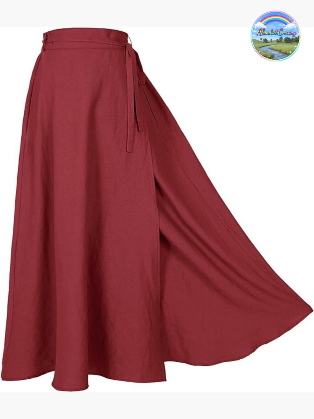 Linen Wrap Skirt Casual Maxi Skirt A Line